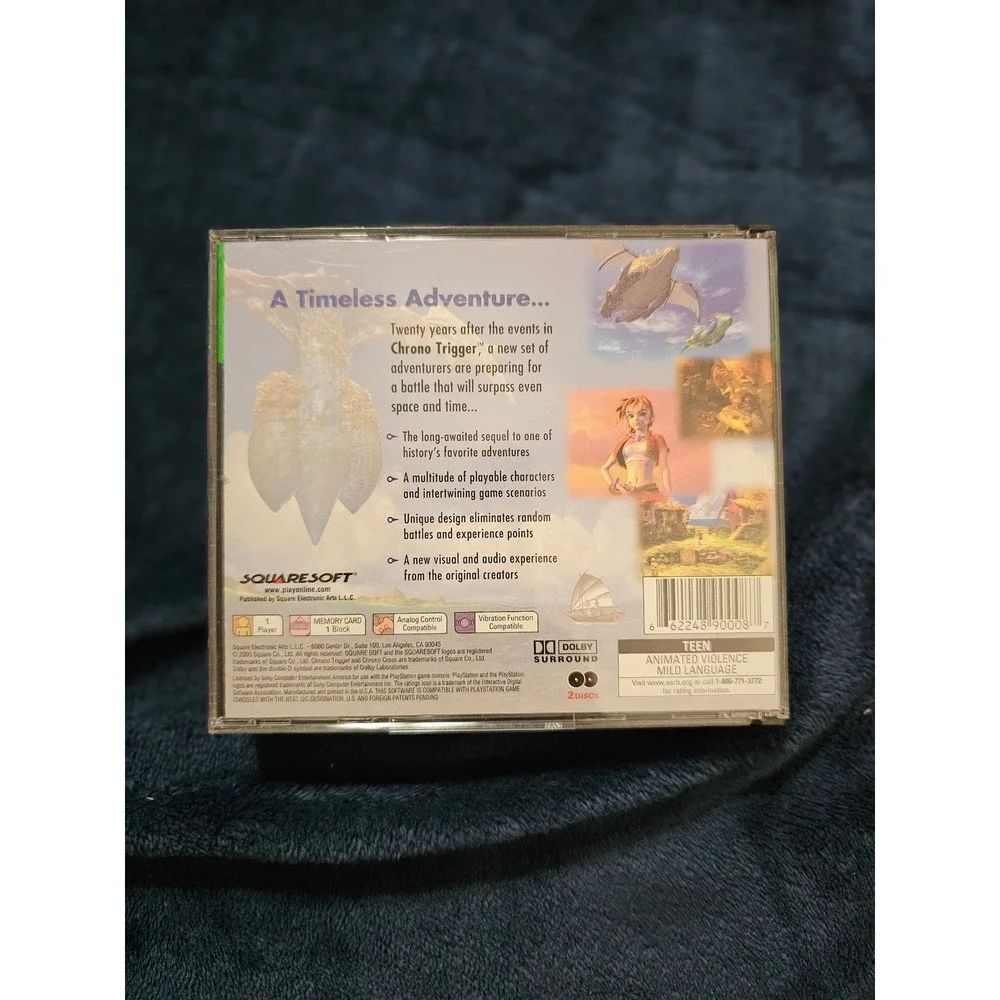 Chrono Cross Sony PlayStation PS1 2000 Squaresoft RPG 2-Disc Set Black Label